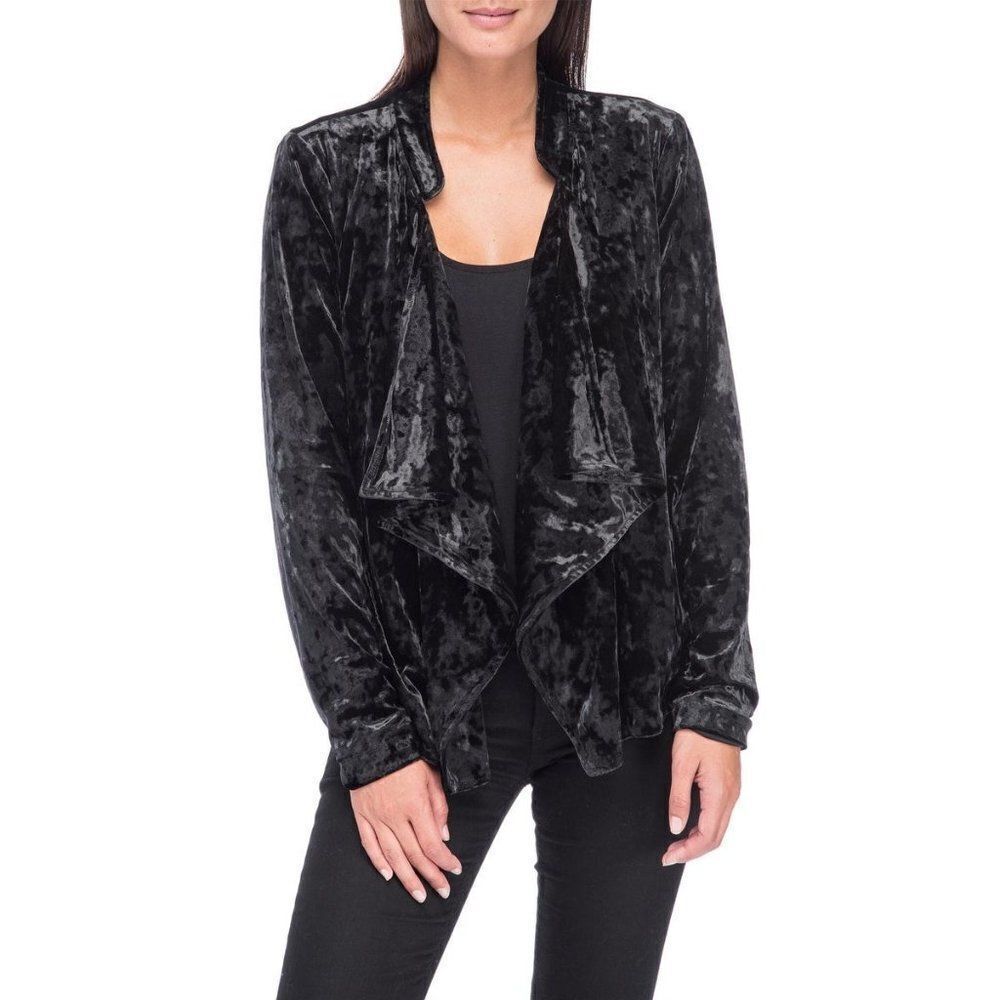 Collection By Bobeau  Magda Crushed Velvet Jacket